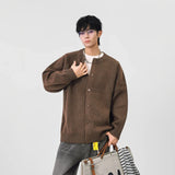 Soft Ribbed Knit Button Front Cardigan