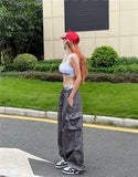 Y2K Parachute Black Cargo Pants