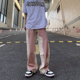 Tassel Wide-leg Patchwork Denim Pants