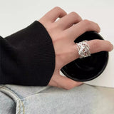 Aesthetic Creative Geometric Hollow Rings