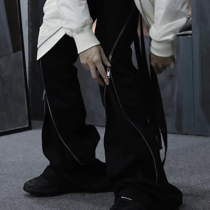 Y2K Zippered High Fashion Pants