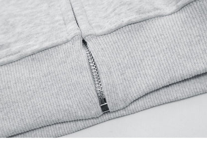 Star Patches Cotton Zip-up Hoodie