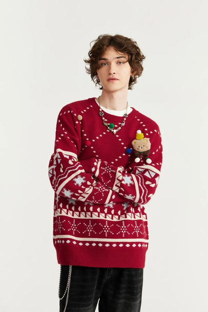 Christmas Knitted Snow Sweater