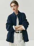 Lightweight Mock Neck Thick Zipper Cardigan