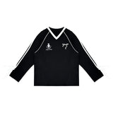 Women Sporty Black Oversized Long Sleeve T-Shirt