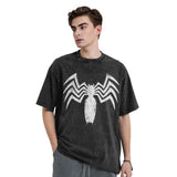 Venom Distressed Logo Washed Black T-Shirt