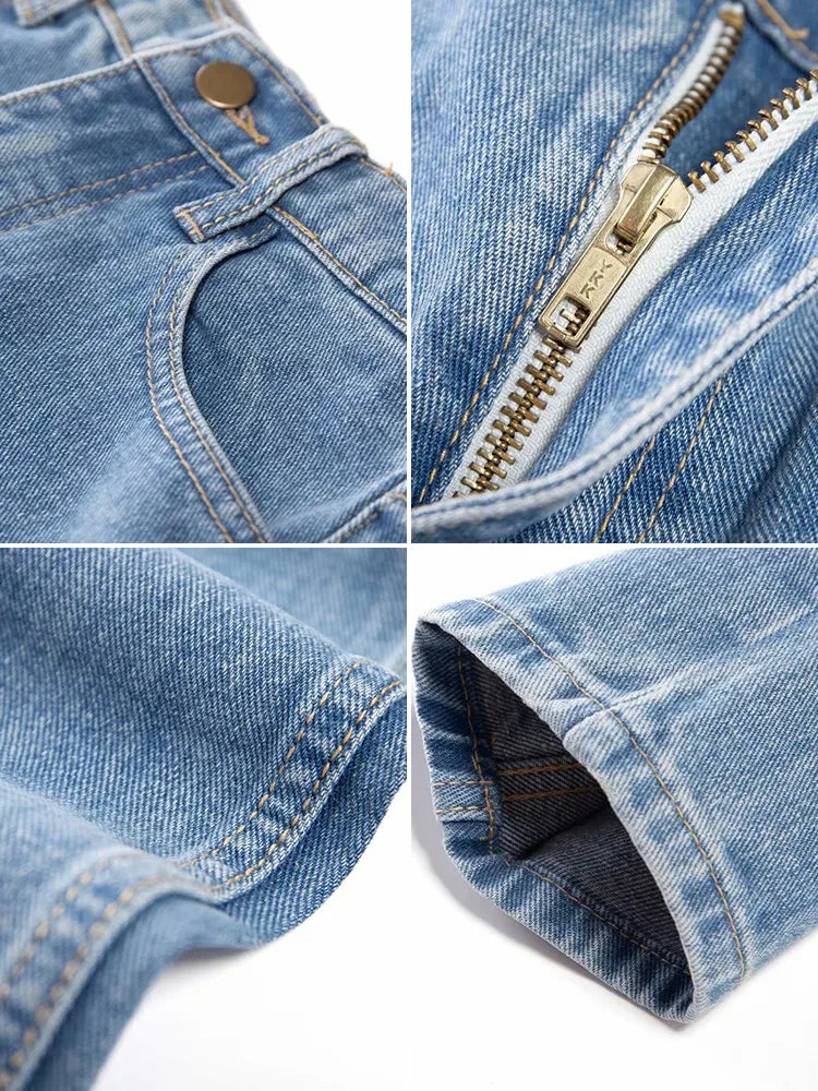 Vintage High-Waist Denim Pants