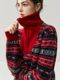 Cozy Vintage Half Zipper Casual knitwear Sweater