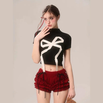 Coquette Whimsical Charm Crop Top