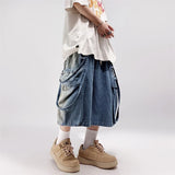 Vintage Denim Hip Hop Rivet Jorts