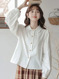 Elegant Vintage Puff Sleeve Blouse Shirt