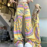 High Street Star Gradient Color Jeans