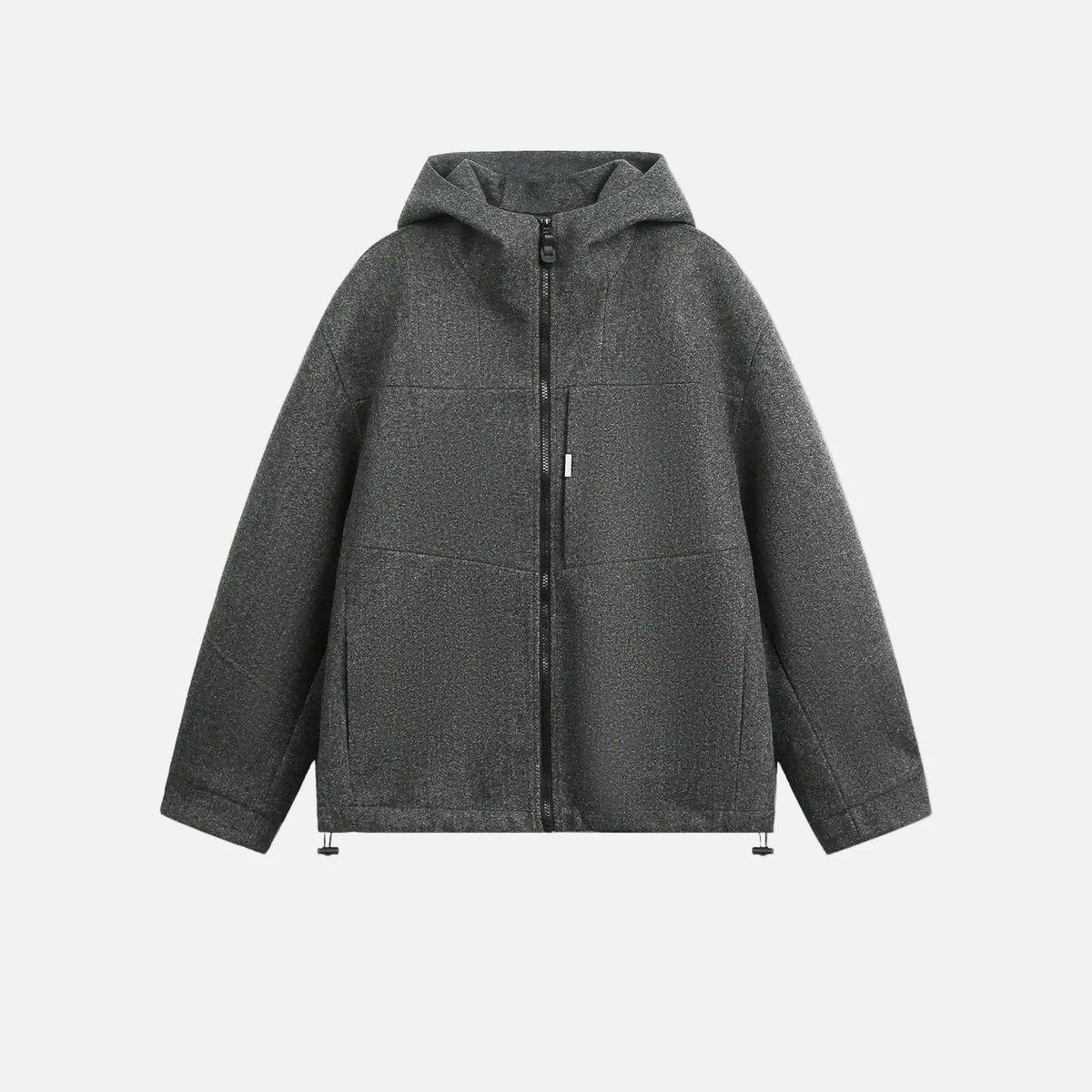Luxurious Wool Blend Boxy Fit Thickened Jacket