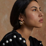 Pearl Bow Elegance Earrings