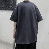 Oversized Elbow-length Sleeve Blank T-shirt