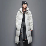 Versatile Long Hooded Down Parka Puffer Coat