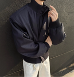 Cool Trendy Oversized Stand Up Collar Jacket