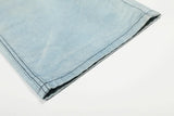 Vintage Distressed Washed High Street Wide Leg Jeans