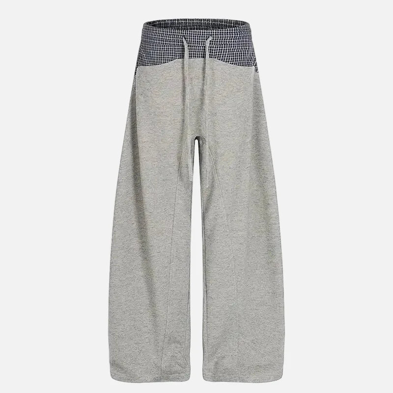 Colorful Patchwork Drawstring Elastic Waist Sweatpants