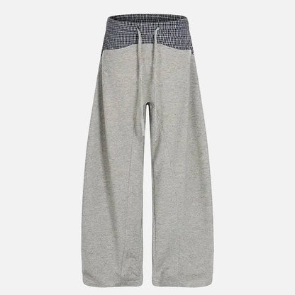 Colorful Patchwork Drawstring Elastic Waist Sweatpants