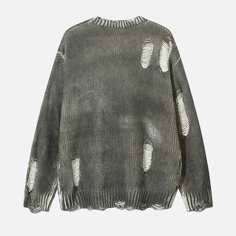 Vintage Distressed Loose Knitwear Sweater