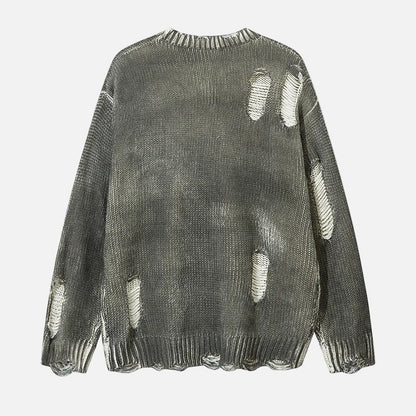 Vintage Distressed Loose Knitwear Sweater