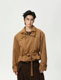Trendy Elegant Suede Double Layer Jacket