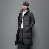Versatile Long Hooded Down Parka Puffer Coat
