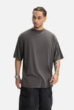 Model wearing the gray Y2K Loose-Fit T-Shirt