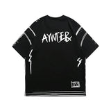 Streetwear Versatile Graffiti Print Hip-Hop T-Shirt