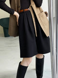 Vintage High-waist Straight Shorts