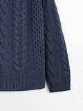 Women Classic Blue Ethereal Striped Sweater