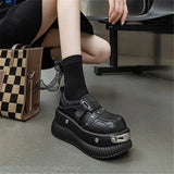 Chunky Black Gothic Platform Heels Shoes