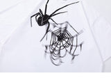 Cracked Lightning Spider Web Graphic T-shirt
