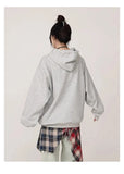 Versatile High Street Portrait Print Hooded Sweatshirt
