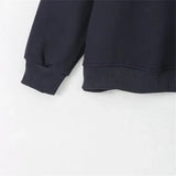 Cozy Embroidered Round Neck Long Sleeve Sweatshirt