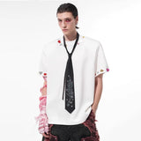 Streetwear Stylish Sequin Patchwork Short Sleeve T-Shirt