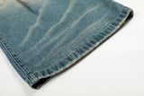 Vintage Distressed Ripped Wide Leg Jeans