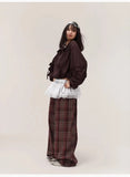 Vintage Red Checkered Work Pants