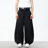 Classic Pleated Drawstring Wide Leg Pants