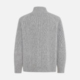 Fashionable Solid Color Single Breasted Knitted Cardigan