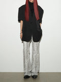Colorblock High Waist Patchwork Wide Pants