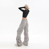 American Stylish Oversize Pleated Cargo Pants