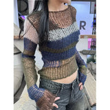 Y2K Cropped Knitted Sweater