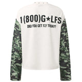 Unique Camouflage Patchwork Long Sleeve T-Shirt