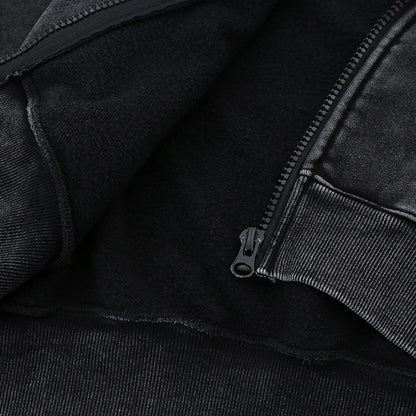 Retro Black Oversized Hoodie