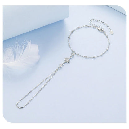 Dainty Sterling Silver Star Hand Chains