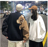 Y2K Bear Pattern Long Sleeve Sweatshirt