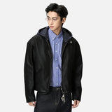 Patchwork High-Quality Hooded Zipper Jacket