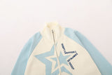 Star Embroidery Zip-up Jacket